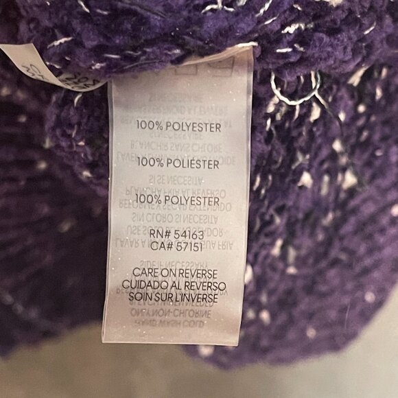 Calvin Klein Women Purple Soft Cozy Chenille Cowl Neck Pullover Sweater 1X Plus - Picture 12 of 13
